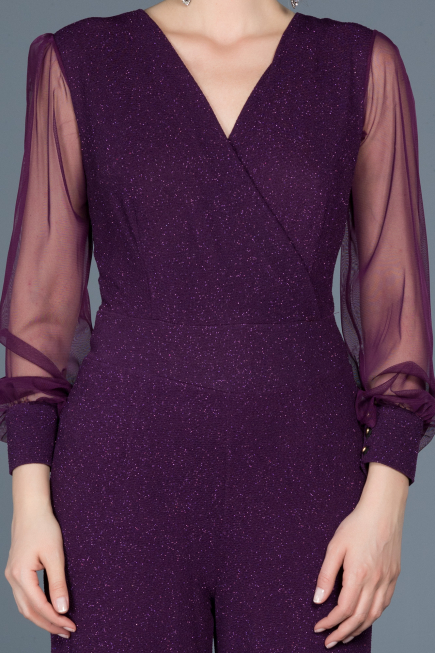 Long Plum Evening Dress ABT012