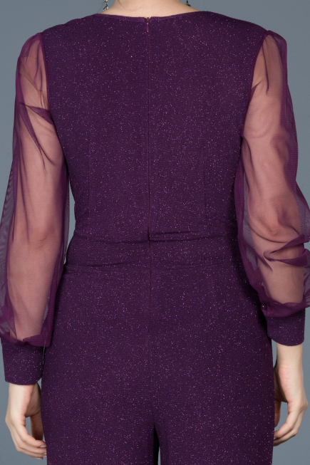 Long Plum Evening Dress ABT012