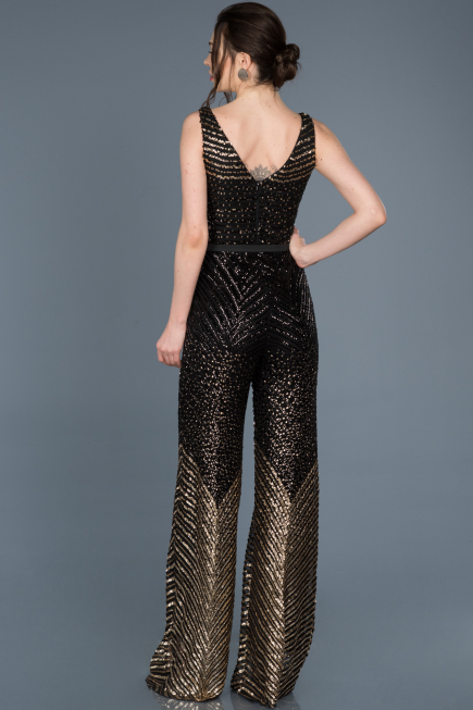 Black-Gold Invitation Dress ABT022