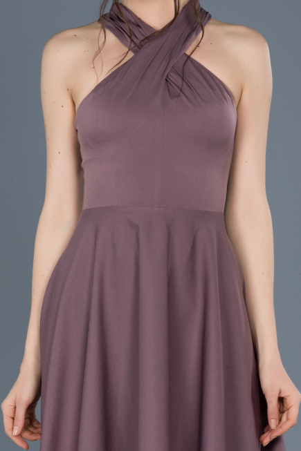 Short Lavender Invitation Dress ABK392