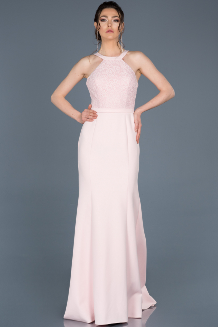 Long Powder Color Invitation Dress ABU600