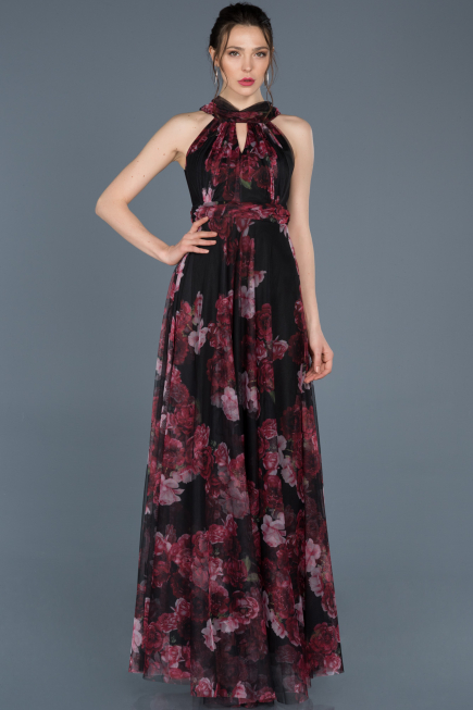 Long Plum Invitation Dress ABU674