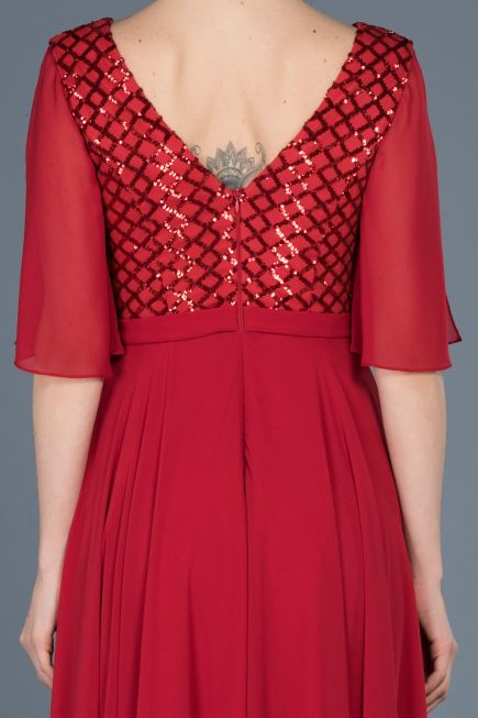Long Red Invitation Dress ABU676