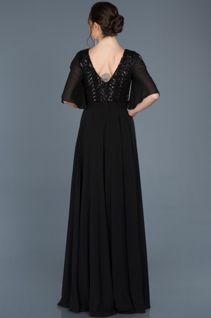 Long Black Invitation Dress ABU676