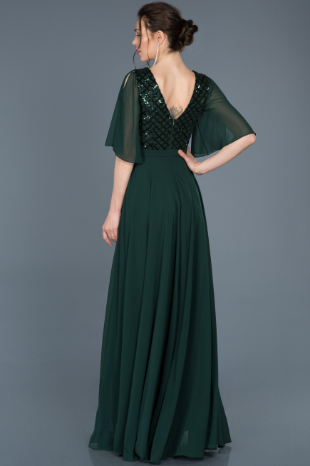 Long Emerald Green Invitation Dress ABU676