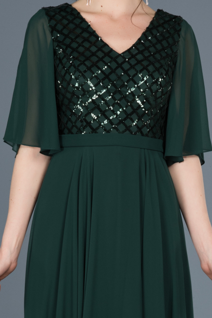 Long Emerald Green Invitation Dress ABU676
