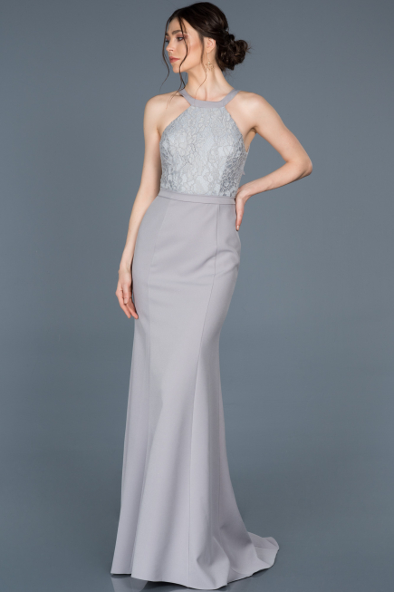 Long Grey Invitation Dress ABU600
