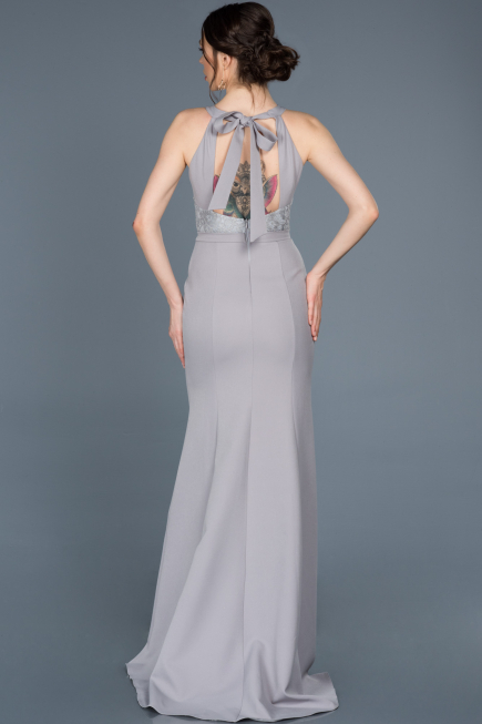 Long Grey Invitation Dress ABU600