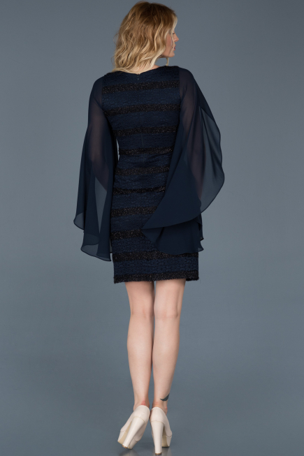 Short Navy Blue Evening Dress ABK121