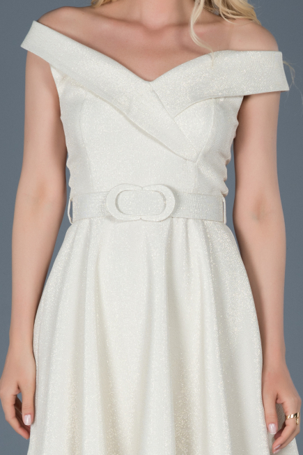 Short White Prom Gown ABK441