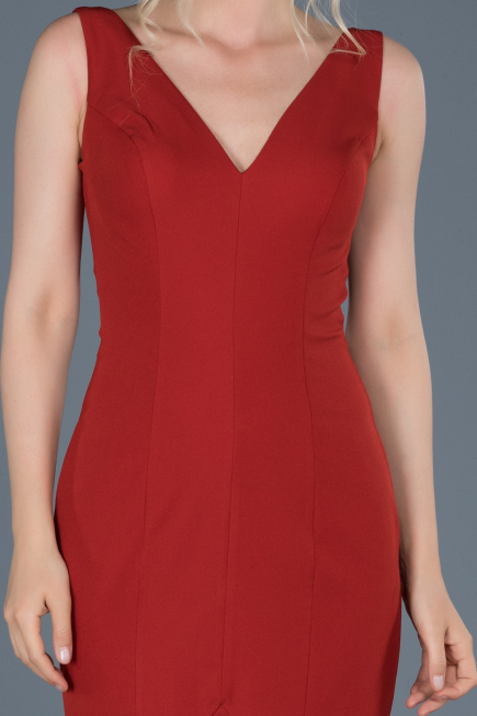 Front Short Back Long Orange Mermaid Prom Dress ABO036