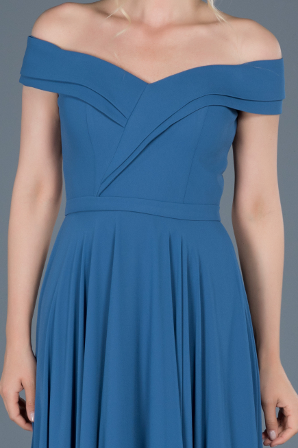 Long Indigo Engagement Dress ABU012