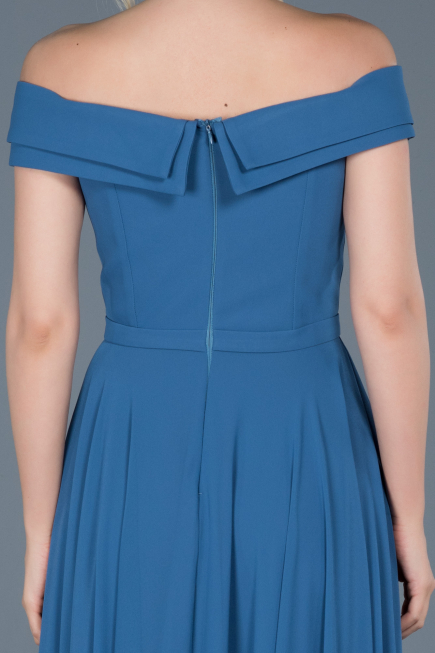 Long Indigo Engagement Dress ABU012