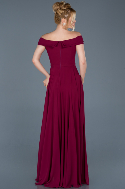 Long Plum Engagement Dress ABU012